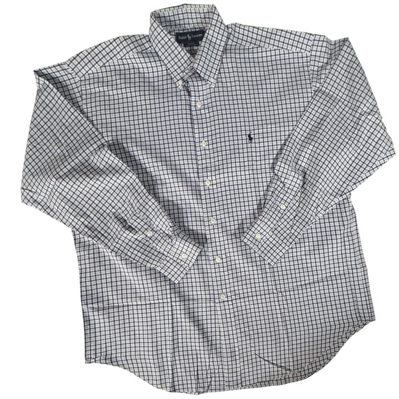 Ralph Lauren Other - Ralph Lauren Vintage 90's Men's Large Blake Long Sleeve Blue Plaid Polo y2k